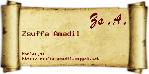 Zsuffa Amadil névjegykártya